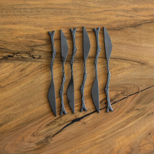 SET X 6 UNTADORES PINCER NEGRO MATE 14 CM