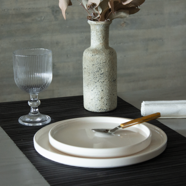 Set x4 Plato de Postre Net Crema – 21 cm | Línea Net