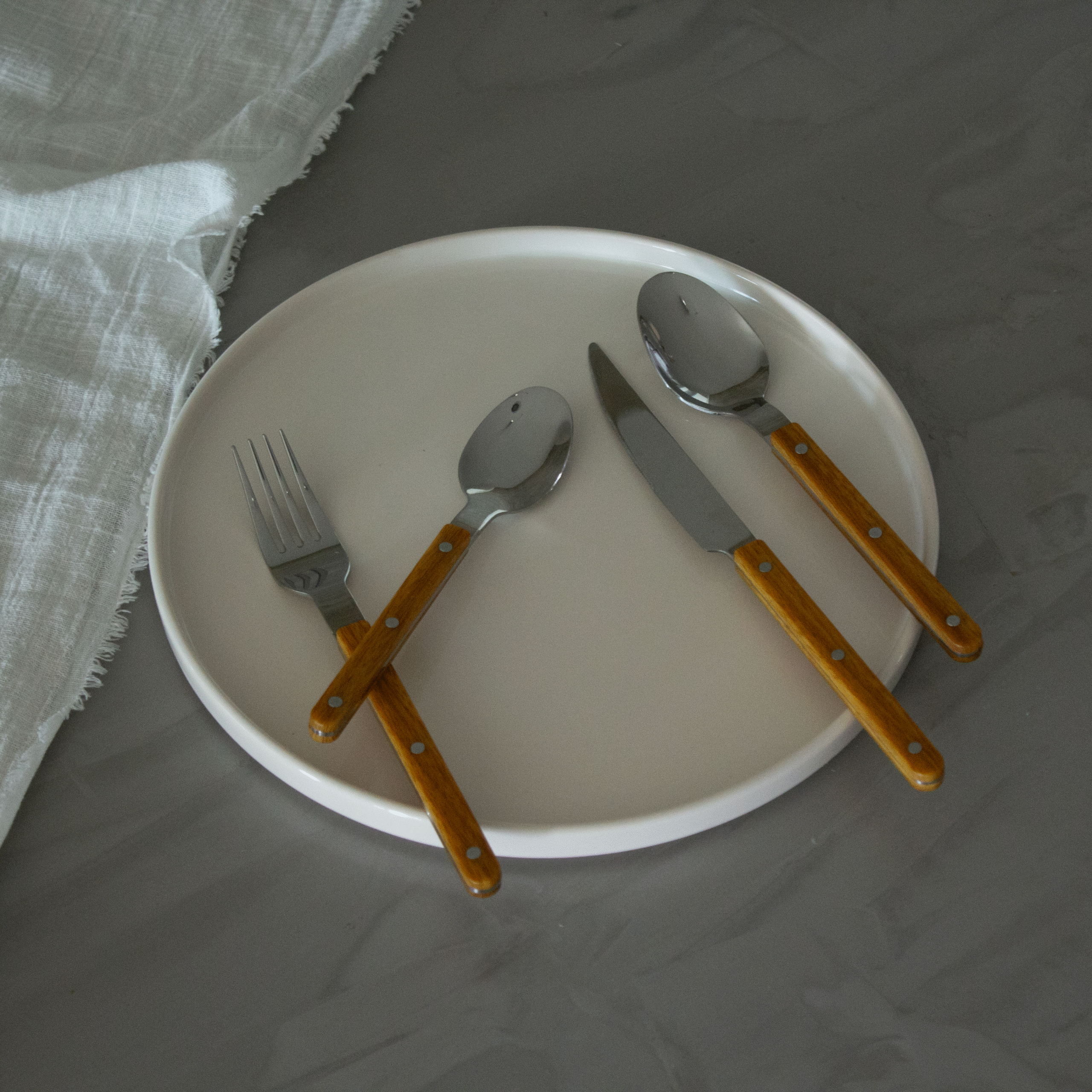 _MG_2515 SET DE CUBIERTOS TOSCANA WOOD X 24 PIEZAS *VASSA - Image 1