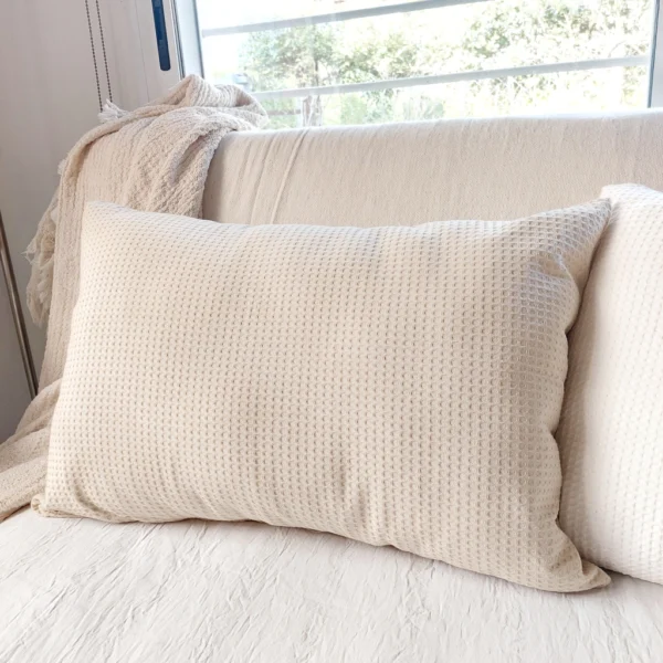 Funda Textura Nido de Abeja | Tono Arena 50x70cm