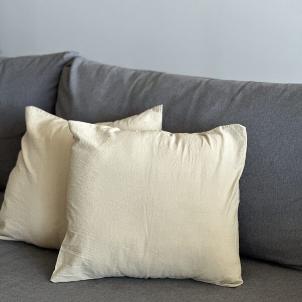 Funda de Almohadón Lino Lavado | Tono Arena 50x50cm