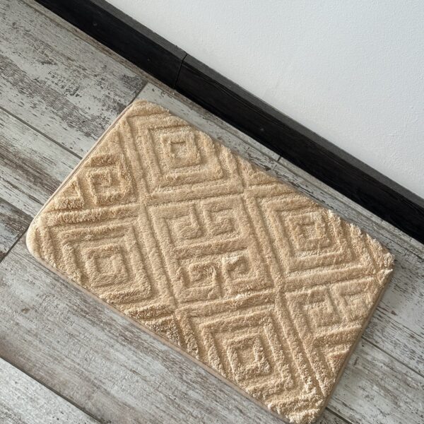 Alfombra de Baño Soft Touch Grecia | Beige Natural