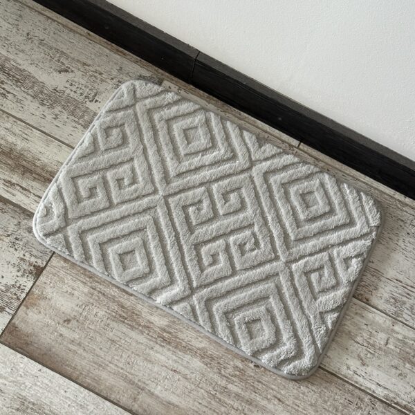 Alfombra de Baño Soft Touch Grecia | Gris Claro