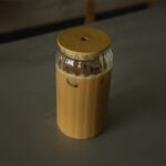 Vaso Vidrio Tipo Bambu con Sorbete 500ml