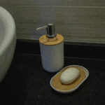 Set de Baño 4 Piezas PVC Bambú Redondo - Image 2