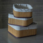 Set x3 Canasto Cuadrado Bambú