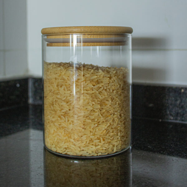 Frasco Vidrio Tapa Bambú 750ml