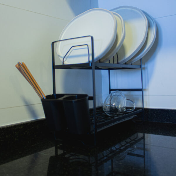 Secaplatos 2 Pisos Chico Negro