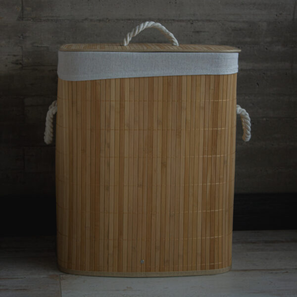 Cesto Bambú Claro Cuadrado