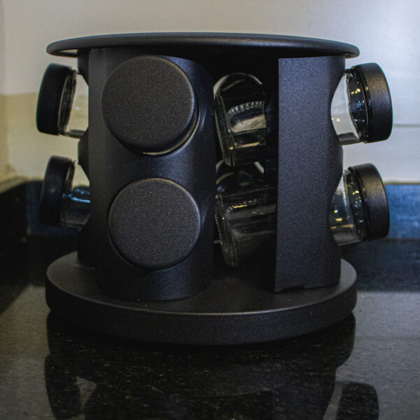 Set x8 Especieros Giratorio Negro