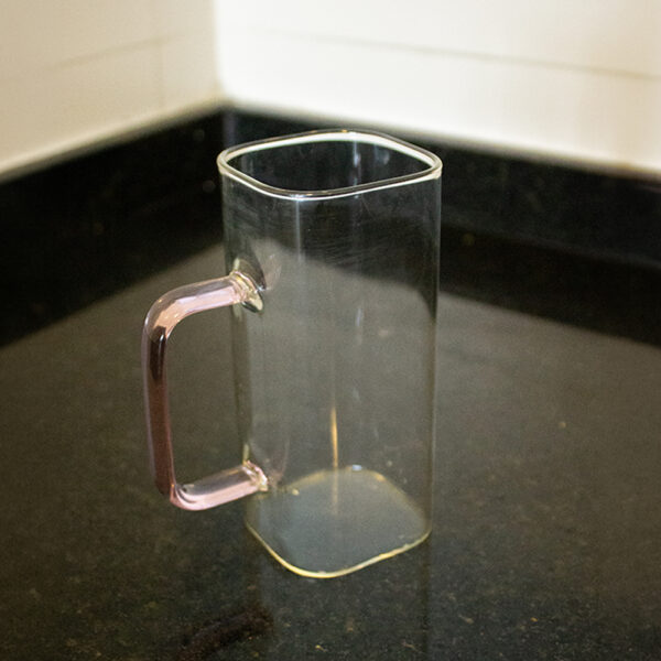 Chop Frasco Vidrio con Tapa Bambú y Sorbete